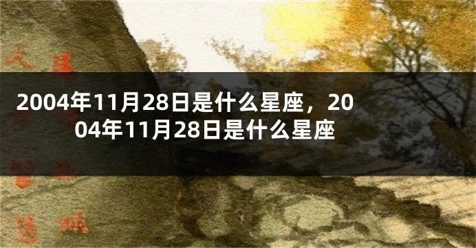 2004年11月20日nba 2004年11月20日是什么星座-第3张图片-www.211178.com_果博福布斯